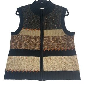 Women's Multicolor Knit Sweater Vest